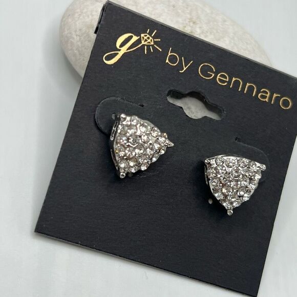 G by Gennaro Silver Encrusted Crystal Earrings - Picture 5 of 6